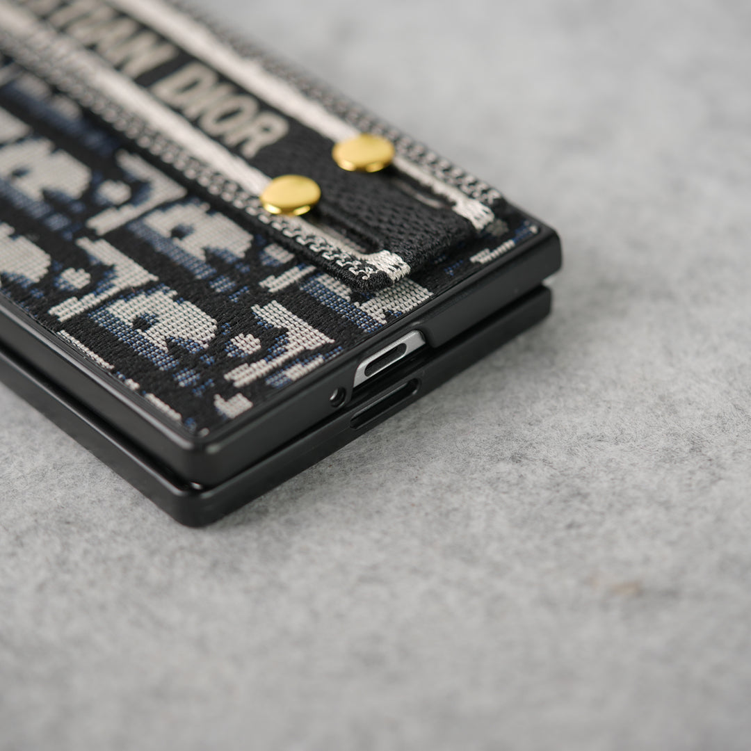 Luxusní vyšívací pouzdro značky C Dior Belt pro Samsung Z Fold