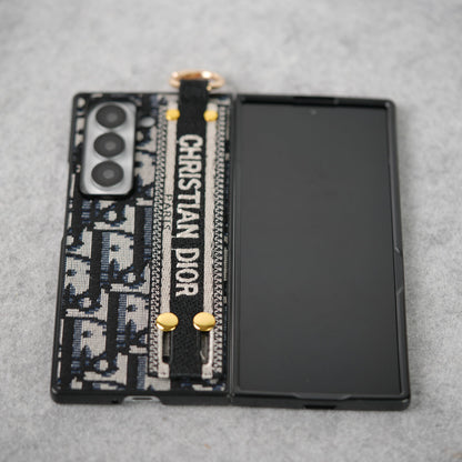 Luxusní vyšívací pouzdro značky C Dior Belt pro Samsung Z Fold