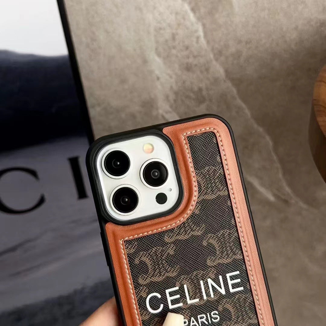 Zwart Celine iPhone-hoesje met riem-SZ231124