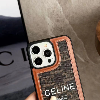 Zwart Celine iPhone-hoesje met riem-SZ231124