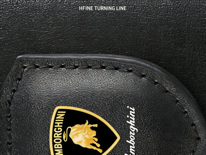 Chaveiro de couro genuíno Lamborghini Crest Emblem