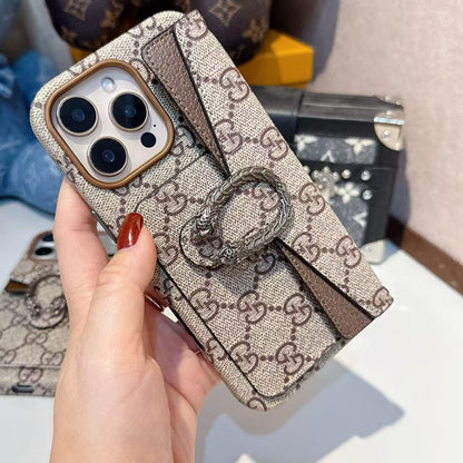 プレミアム クラシック キャンバス カード ホルダー iPhone ケース