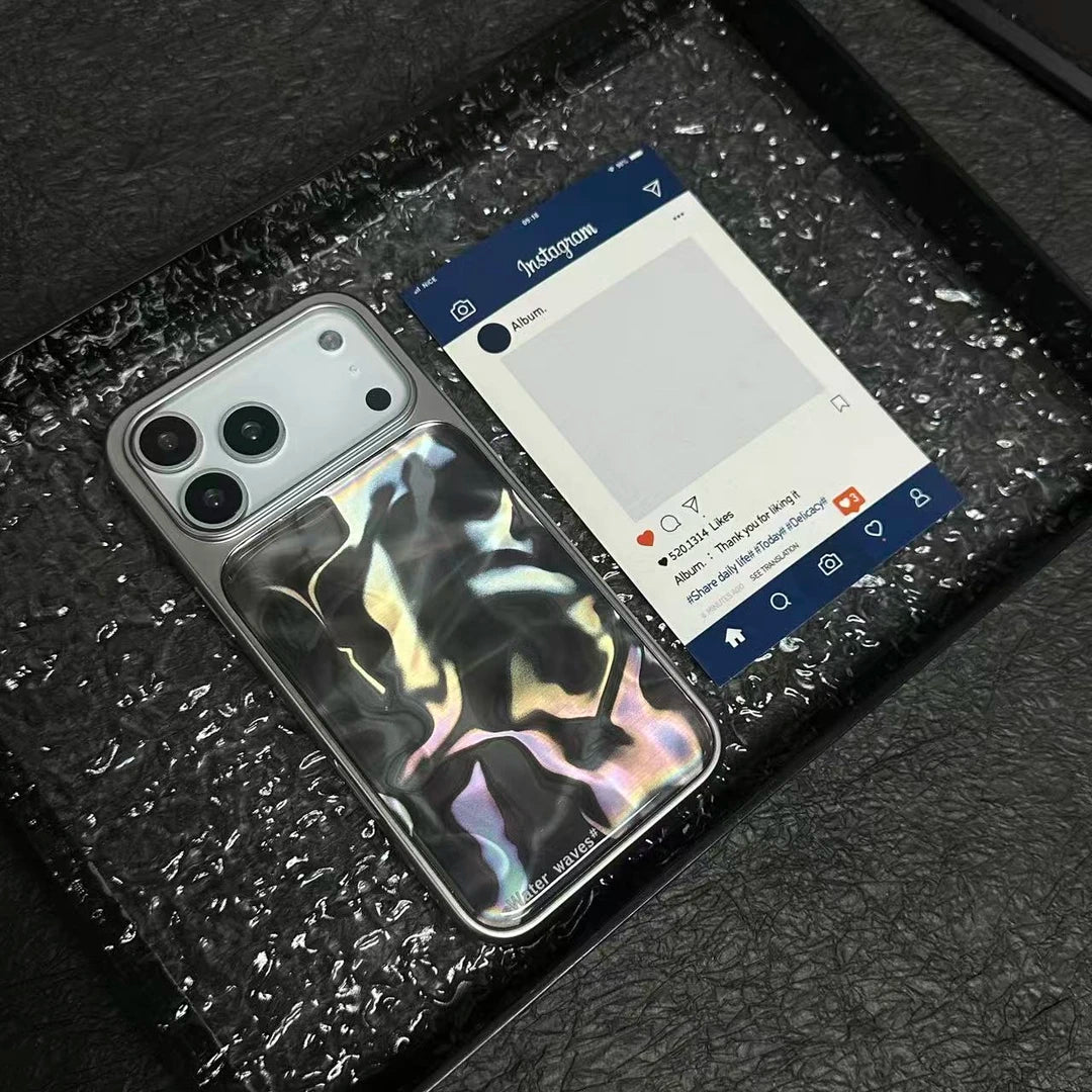 Water Ripple Gradient iPhone Case – Subtle Luster, Full Protection