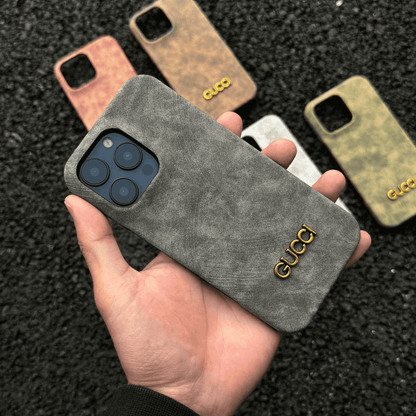 Custodia per iPhone classica in stile vintage scamosciato