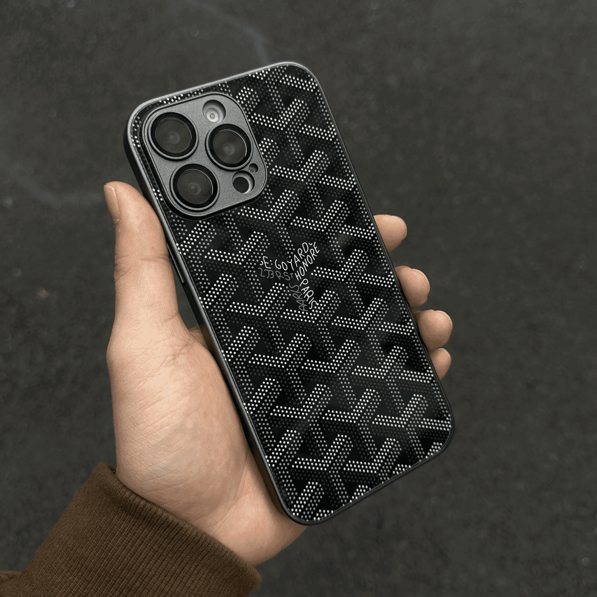 Vinilo o funda para iPhone Monograma geométrico de lujo G-Y