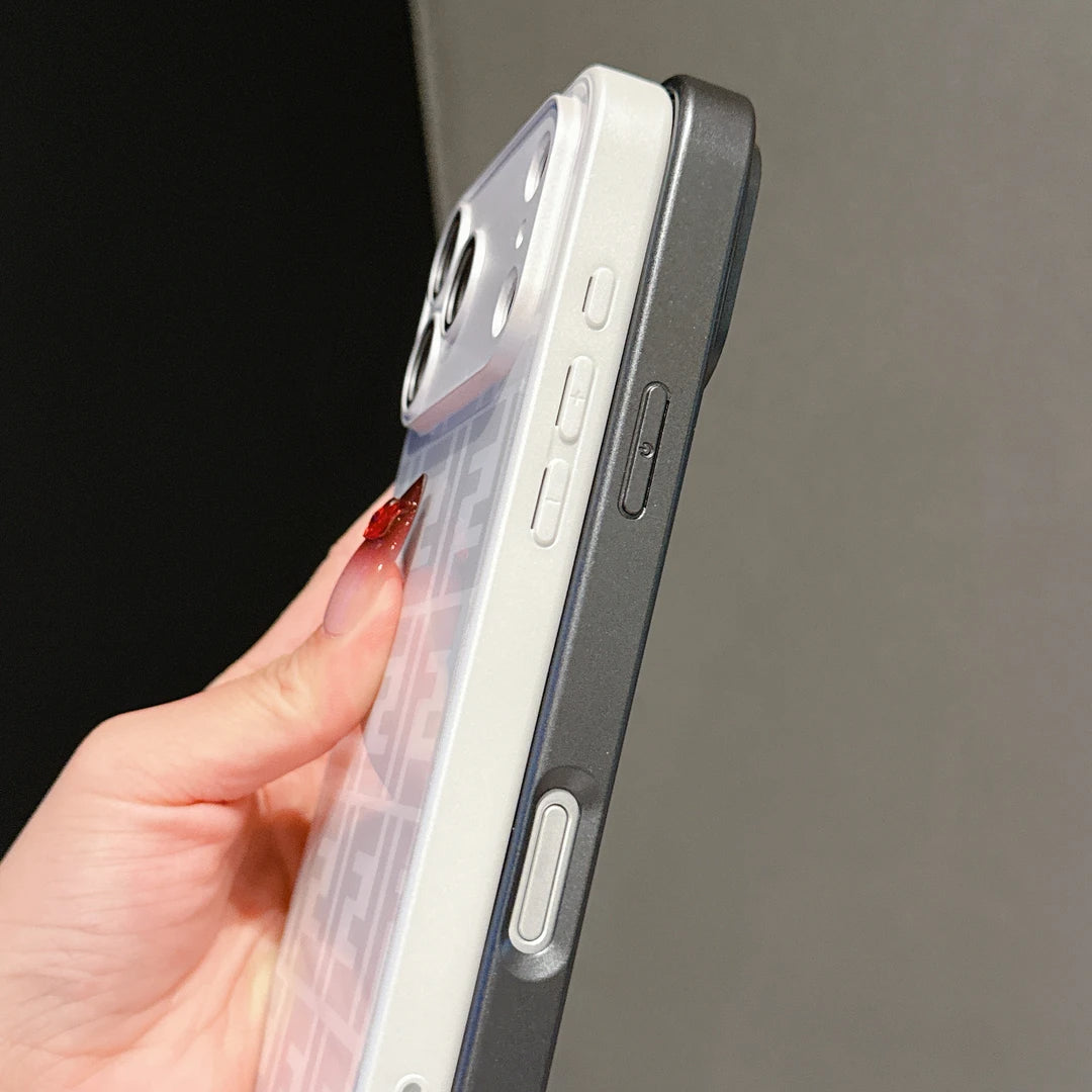 Capa para iPhone à prova de choque com padrão de luxo com proteção para câmera