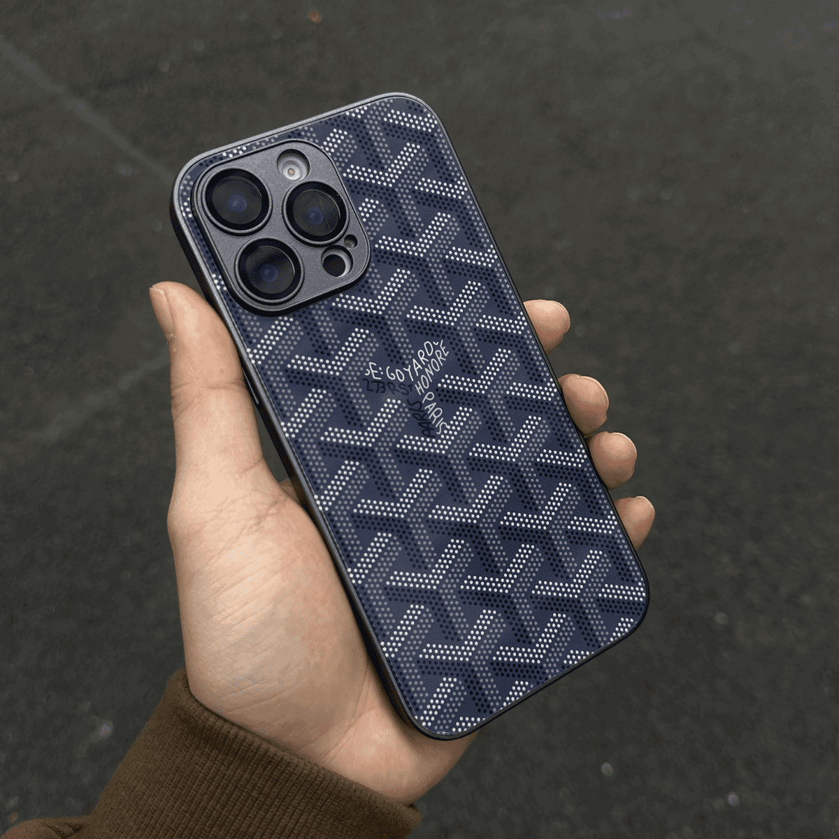 Vinilo o funda para iPhone Monograma geométrico de lujo G-Y