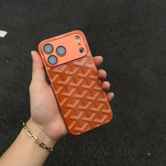 Luksuzen etui za iPhone z geometrijskim monogramom G-Y
