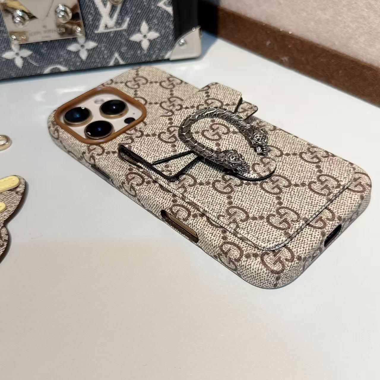 プレミアム クラシック キャンバス カード ホルダー iPhone ケース