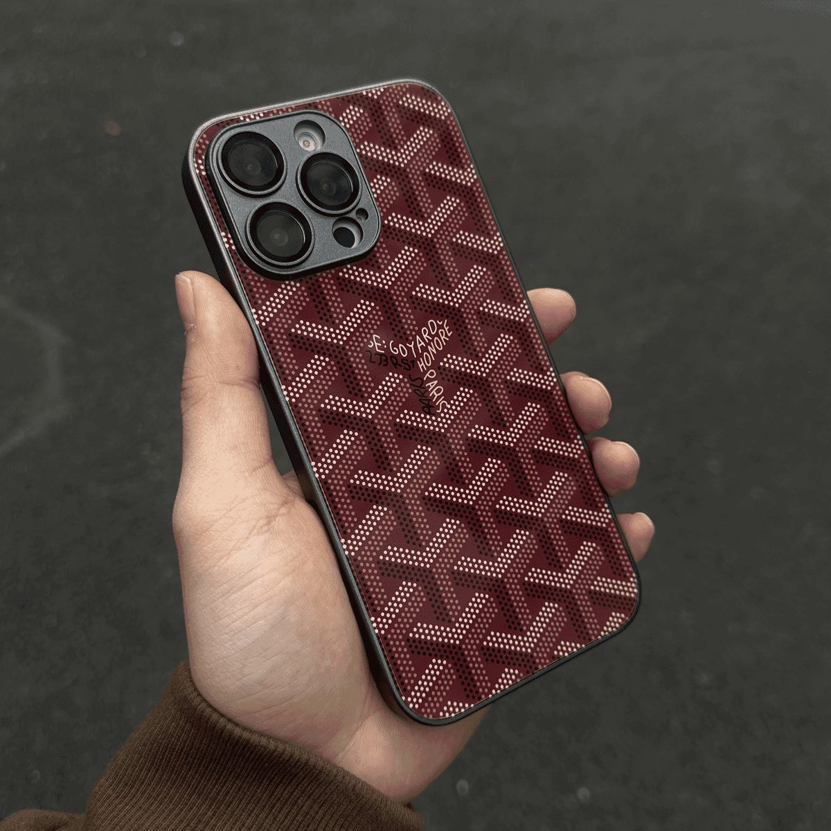 Vinilo o funda para iPhone Monograma geométrico de lujo G-Y