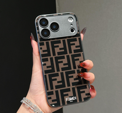 Capa para iPhone à prova de choque com padrão de luxo com proteção para câmera