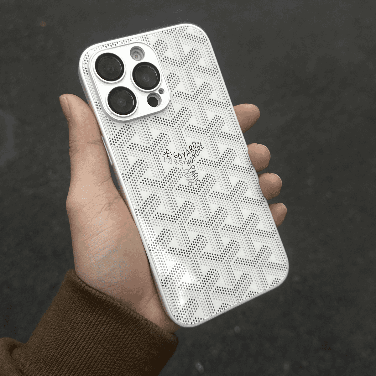 Vinilo o funda para iPhone Monograma geométrico de lujo G-Y