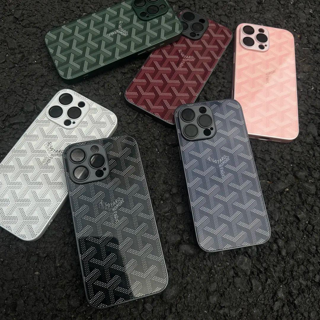 Vinilo o funda para iPhone Monograma geométrico de lujo G-Y