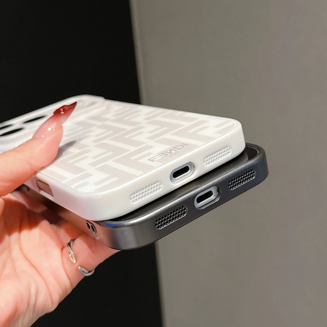 Capa para iPhone à prova de choque com padrão de luxo com proteção para câmera