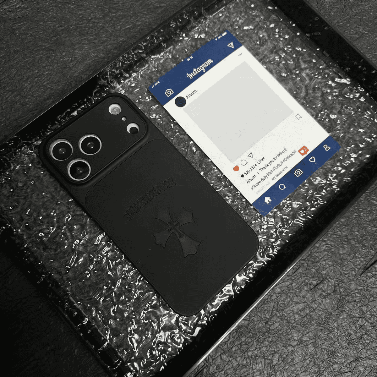 クロムハーツ クロスレザーiPhoneケース