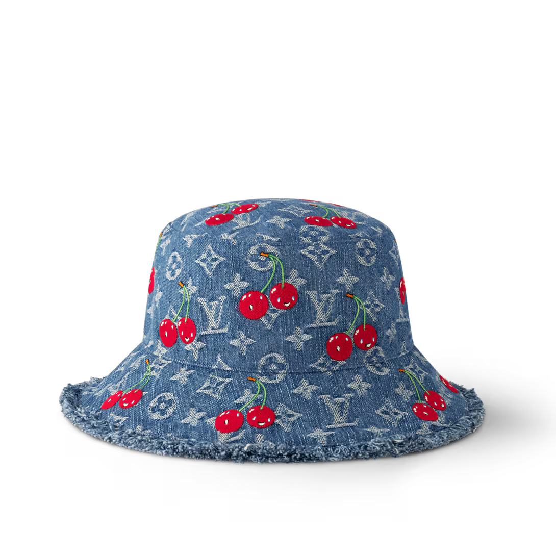 Chapéu fofo com estampa cereja, obrigatório para fashionistas