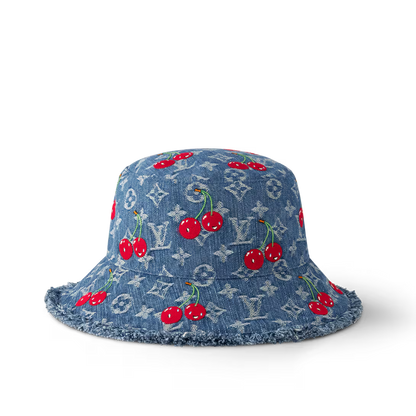 Chapéu fofo com estampa cereja, obrigatório para fashionistas