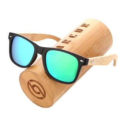 BARCUR Polarisierte Bambus Sonnenbrille Männer Holz sonnenbrille Frauen Marke Original Holz Gläser Oculos de sol masculino