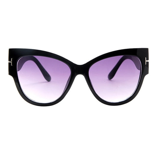 New Fashion Brand Designer Tom Cat Eye Sunglasses Women Oversized Frame Vintage Sun Glasses oculos de sol UV400