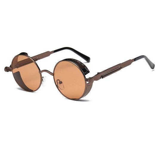 Metall Runde Steampunk Sonnenbrille Männer Frauen Mode Gläser Marke Designer Retro Rahmen Vintage Sonnenbrille Hohe Qualität UV400