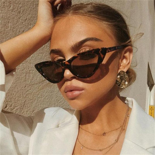 odtieň mačacích očí pre ženy módne slnečné okuliare značky dámske vintage retro trojuholníkové okuliare oculos ženské slnečné okuliare Sexy