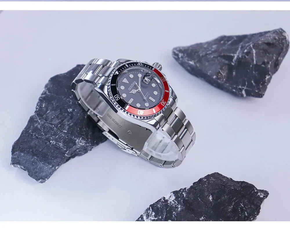 TitanX Elite Men's Quartz Sport Watch – Luxury 30M Waterproof Stainless Steel Dive Timepiece | Relógio Masculino